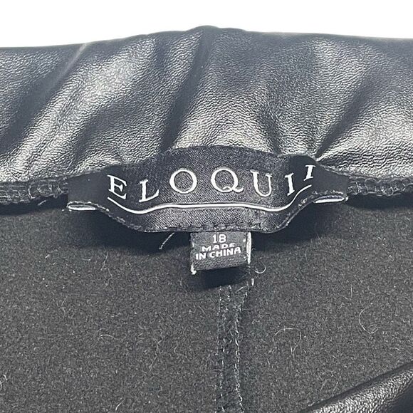Eloquii Black Faux Leather Leggings N0469 - Picture 3 of 7